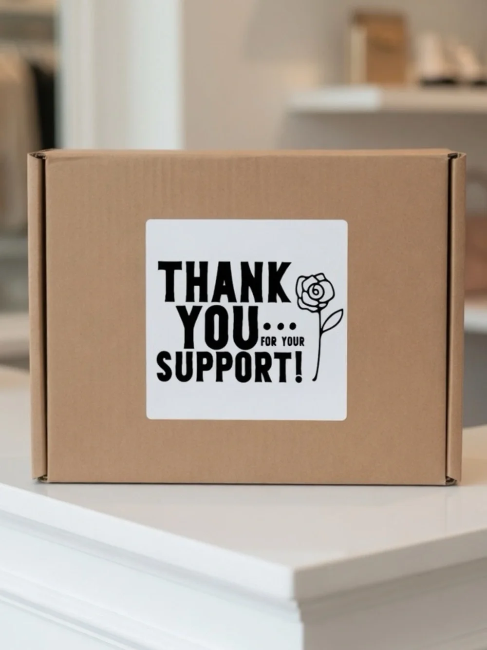 Thank You Stickers 3”x3”-100ct